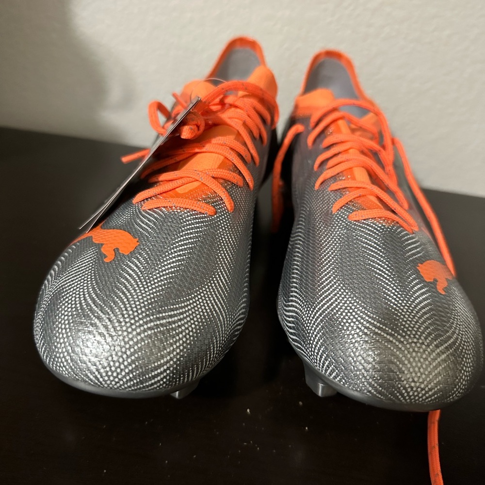Puma Ultra 1.4 FG/AG Men's Soccer Cleats Size 13 Silver Neon Citrus 106694-01